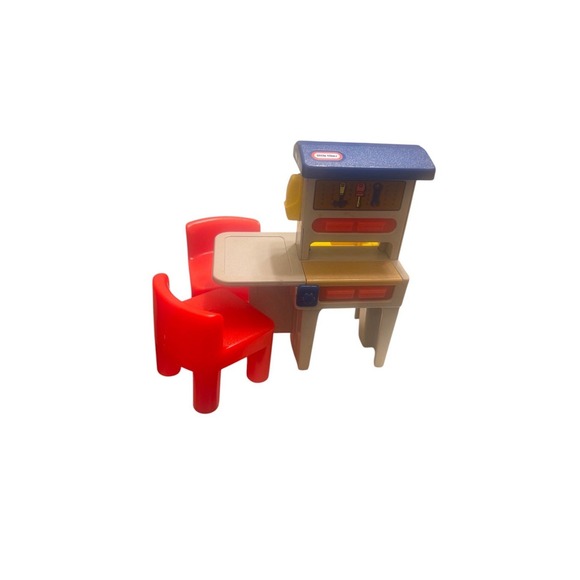 Little Tikes Other - 1991 Little Tikes Place Miniatures Workshop & 2 Chairs Set #5563 Complete! CHEAP